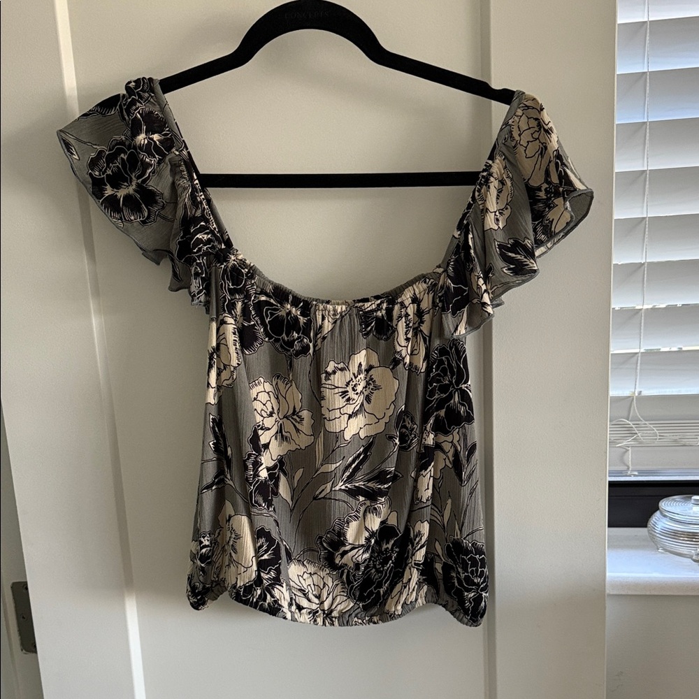 Amuse Society crop floral top